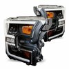 Renegade Drl Projector Sequential Head Light - Black/Clear CHRNG0427-B-SQ